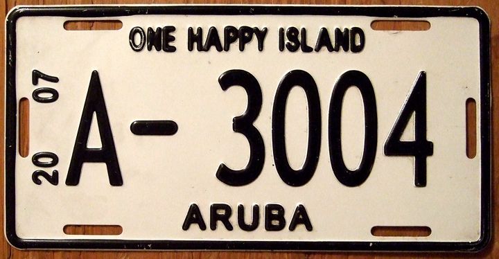 aruba-one-happy-island-license-plate-visitaruba