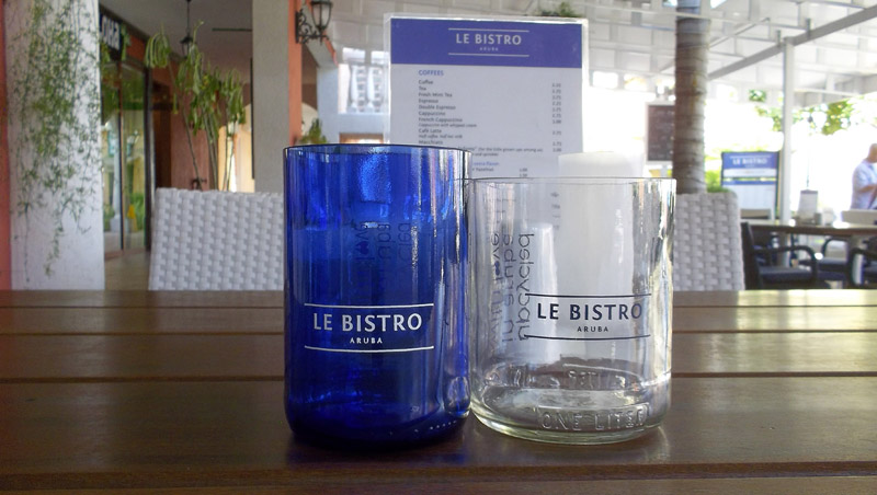 Aruba Water Glass Souvenirs Now at Le Bistro
