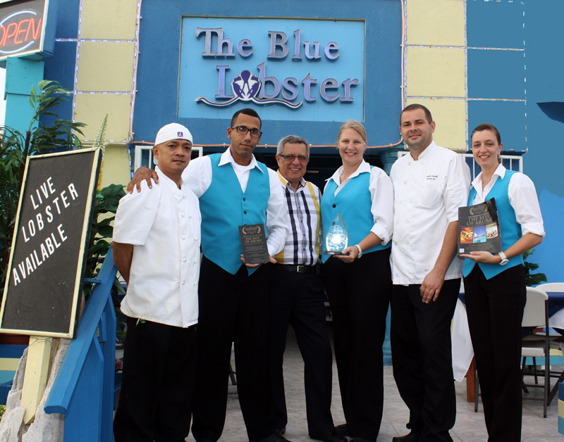 The Blue Lobster Awarded for Best Lobster House in Aruba