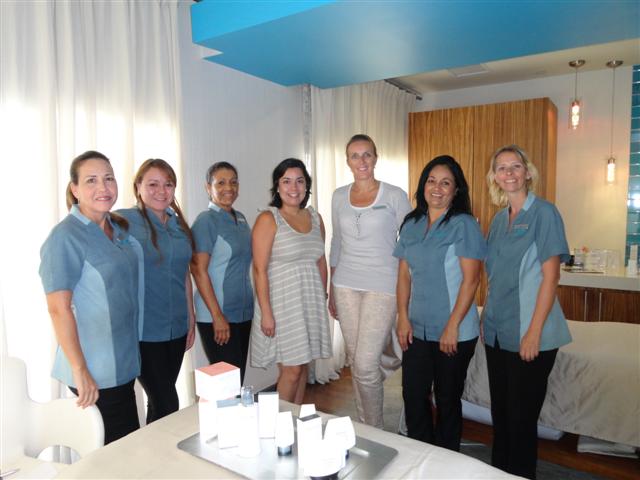 Okeanos Spa therapists in Aruba receive special training from Guiliana de la Piedra of Pevonia Botanica