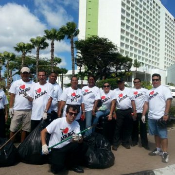 Aruba Westin's Food & Beverage Department scoured Bubali Bird Sanctuary Area