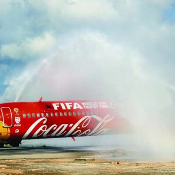 A historic day for Aruba as the FIFA World Cup Trophy arrived in Aruba