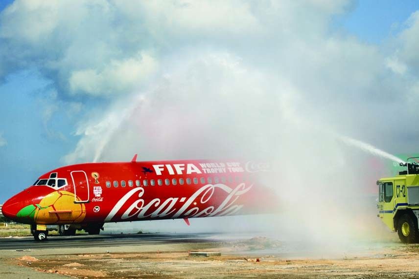 A historic day for Aruba as the FIFA World Cup Trophy arrived in Aruba