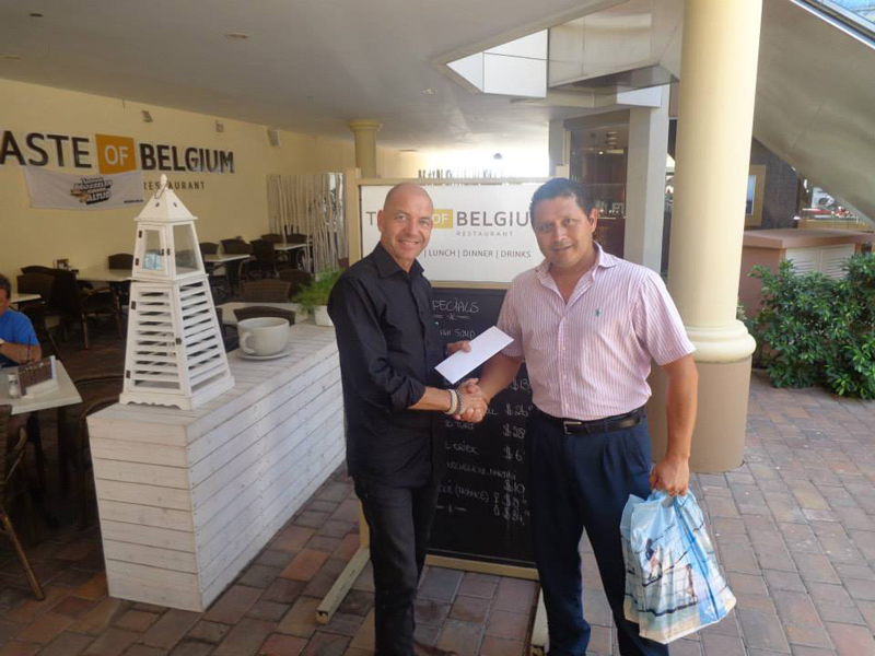 Jorge Ospina wins grand trip to Antwerp with tombola event at Taste of Belgium in Aruba