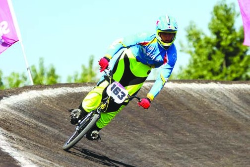 Aruban youth, Zaithyel Soekander, went up against Olympic elites during the South American BMX competition