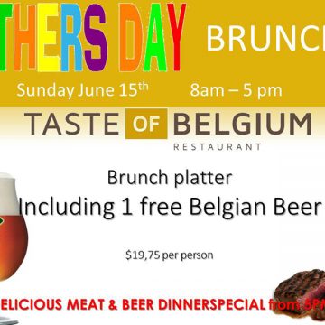 show thanks to your Dad properly at the Taste of Belgium