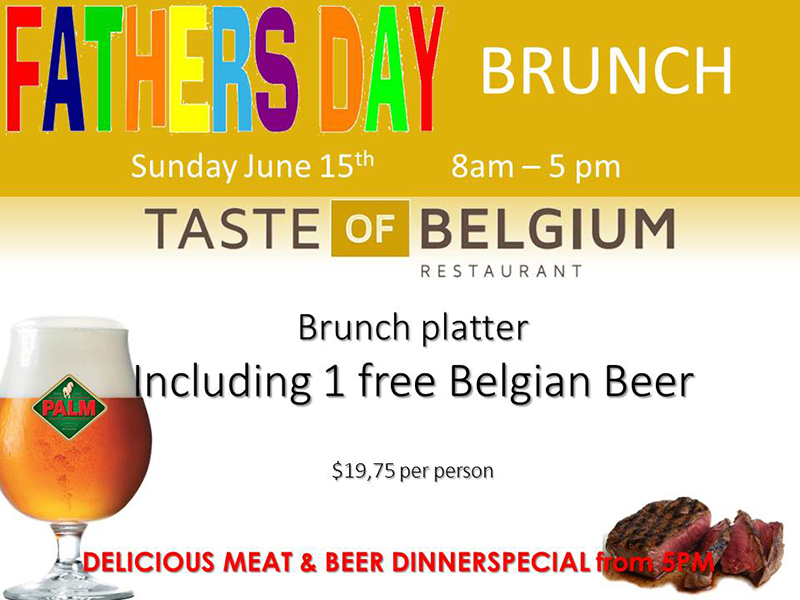 This Father’s Day, show thanks to your Dad properly at the Taste of Belgium, located at the Palm Beach Plaza Mall in Aruba