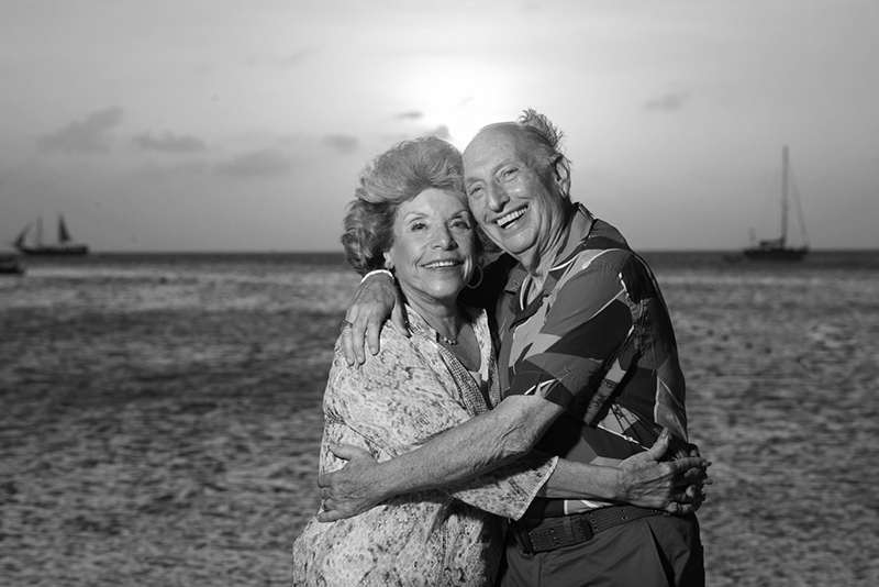 Maxine and Lee Olshan spend their golden anniversary in the company of three generations at the Marriott Aruba Surf Club