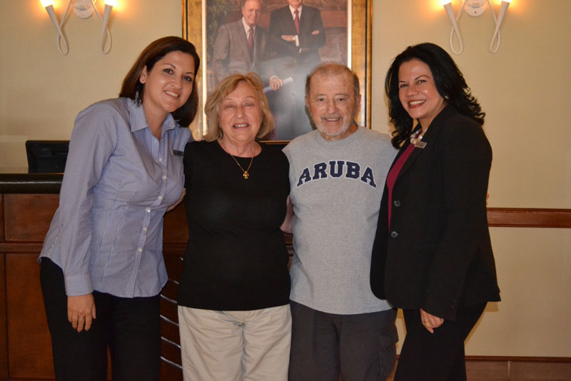 Long time visitor celebrates 80th birthday at the Aruba Marriott Resort