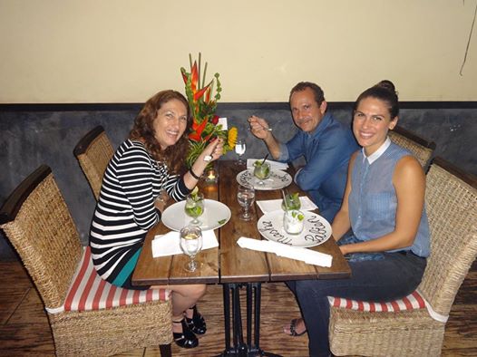 Returning guests of Papillon Restaurant Aruba surprised with a special birthday cake