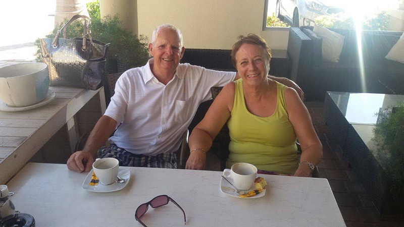 Regular visitors to Aruba for 14 years drop by at Taste of Belgium for their morning coffee