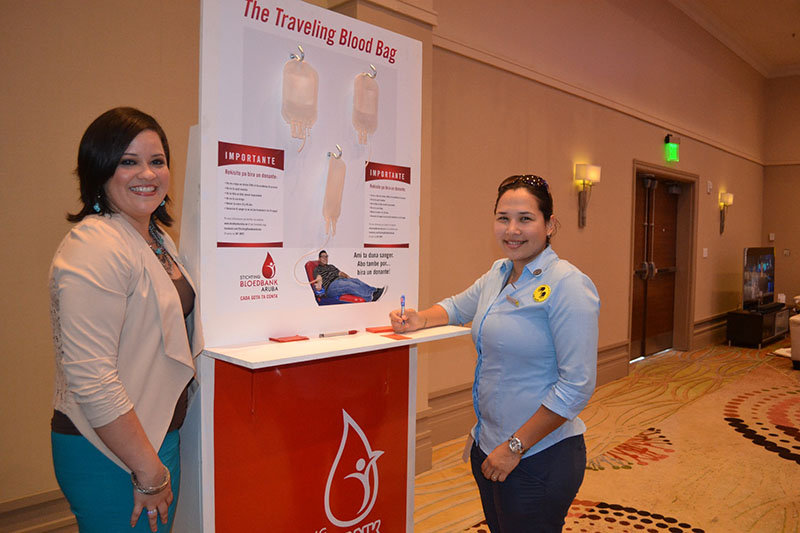 Aruba Marriott supports the “Traveling Blood Bag”