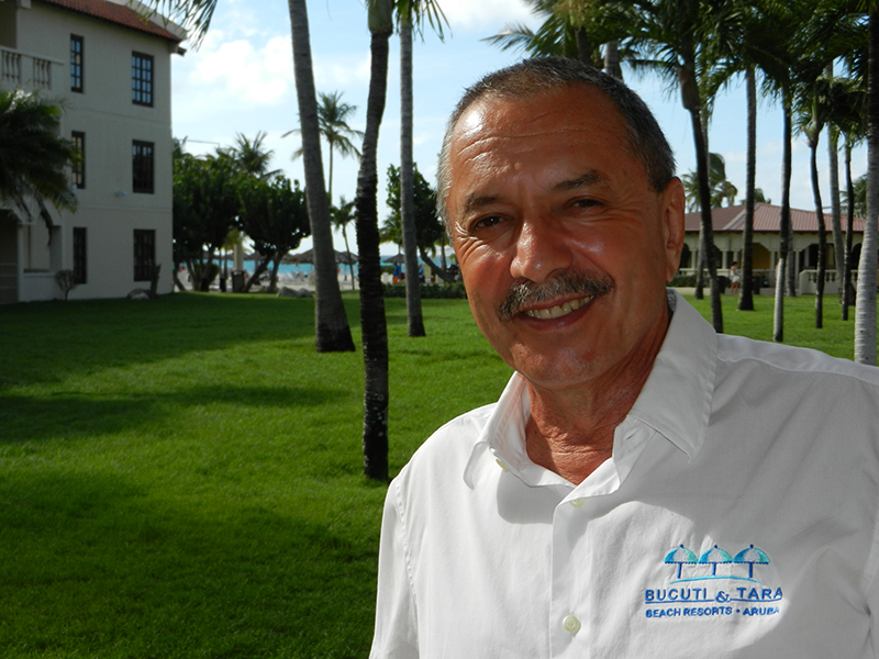 Ewald Biemans, owner of Bucuti & Tara Beach Resort Aruba, earned the title ‘Green Hotelier of the Year’