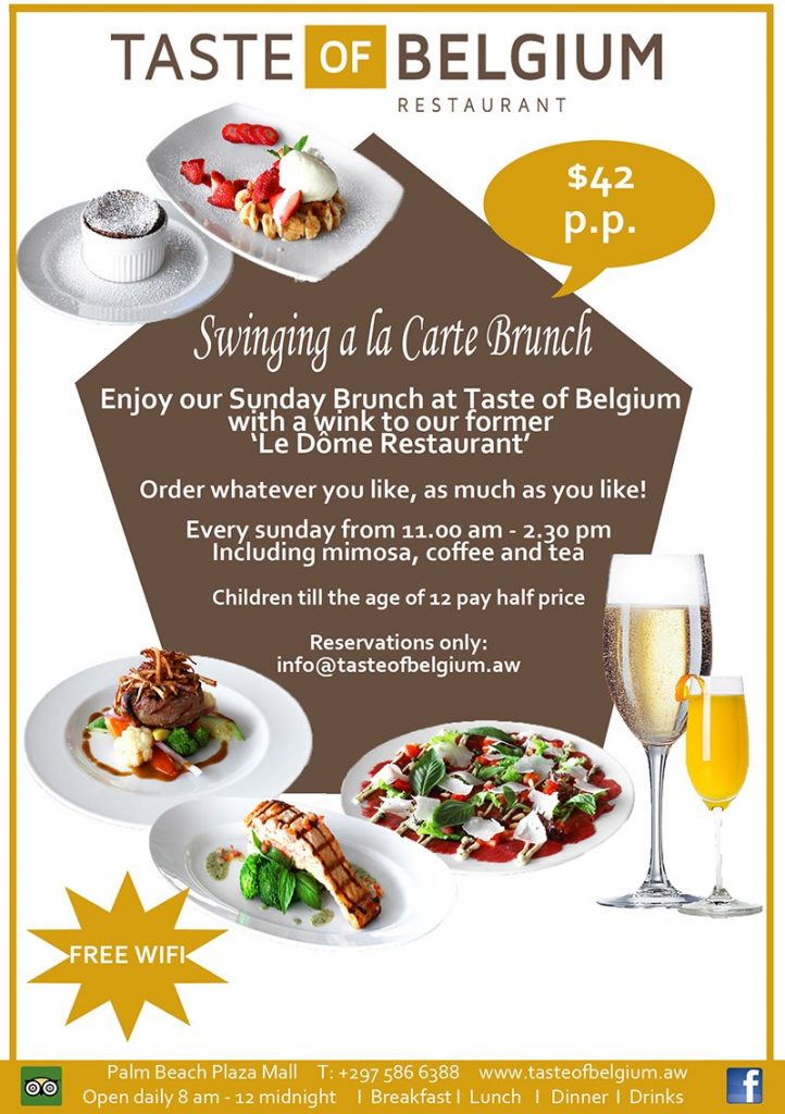 A La Carte Sunday Brunch at Taste of Belgium