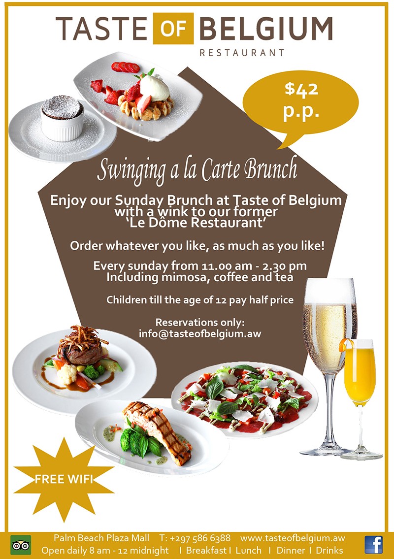 A La Carte Sunday Brunch at Taste of Belgium