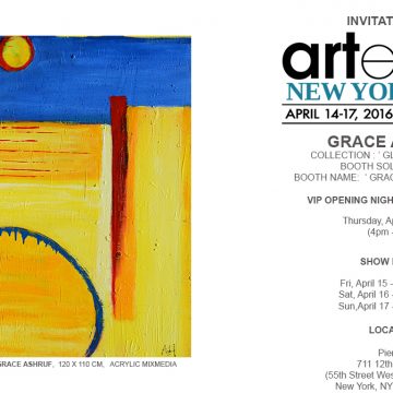 Grace Ashruf - creating artwork for Exhibition 'Global Warming'.jpg