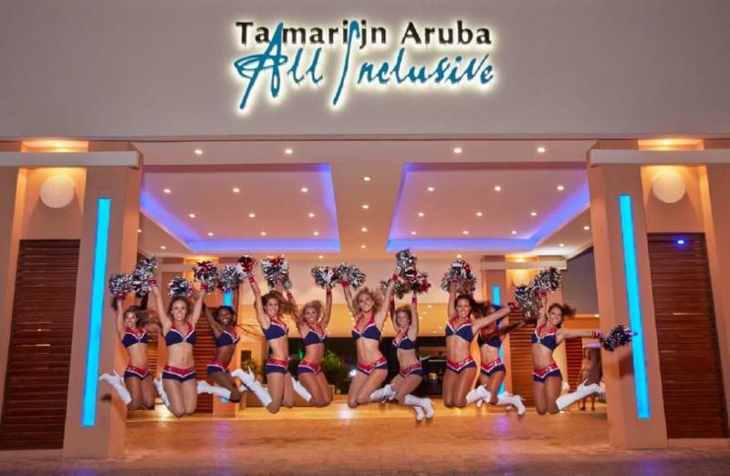 Divi & Tamarijn Aruba All Inclusives Host New England Patriots Cheerleaders for 2018 Swimsuit Calendar Shoot