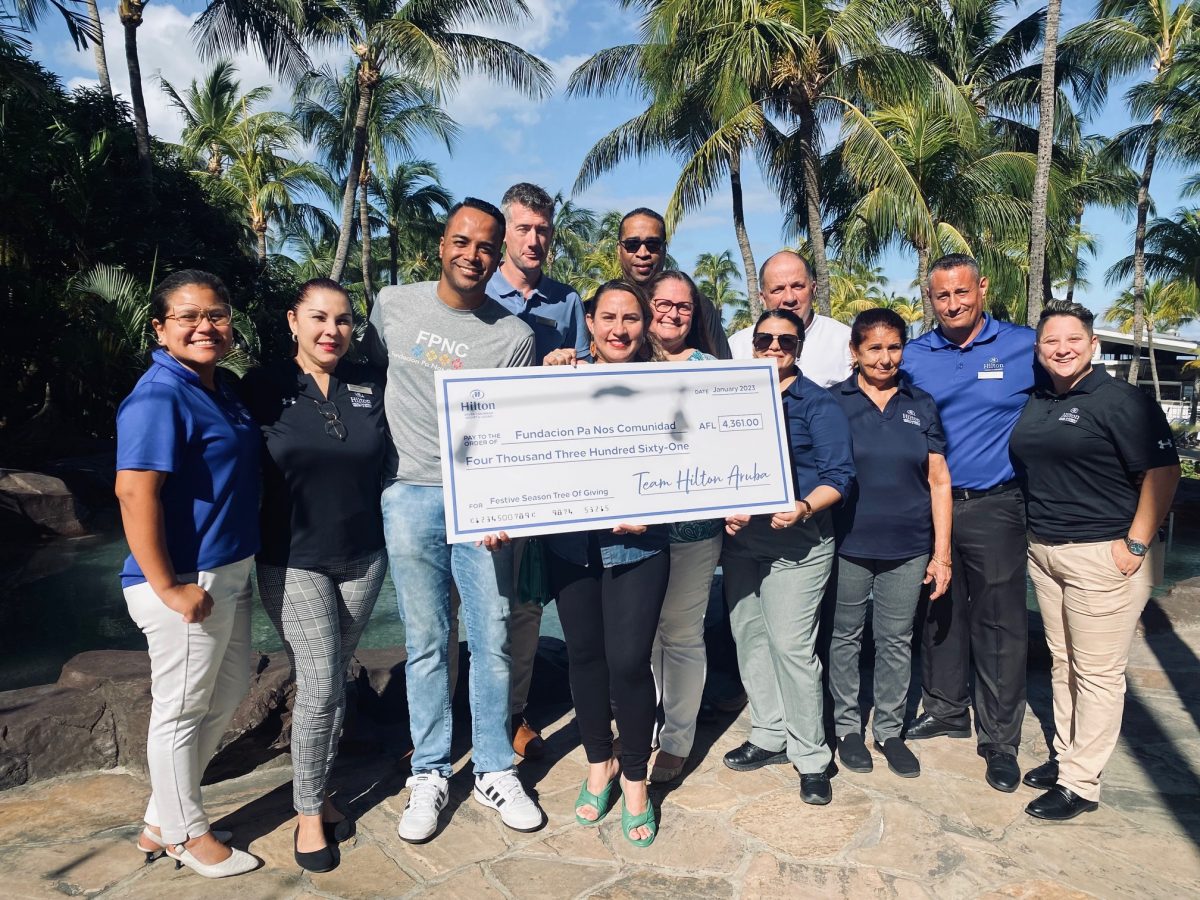 The Hilton Aruba makes a generous donation to FPNC
