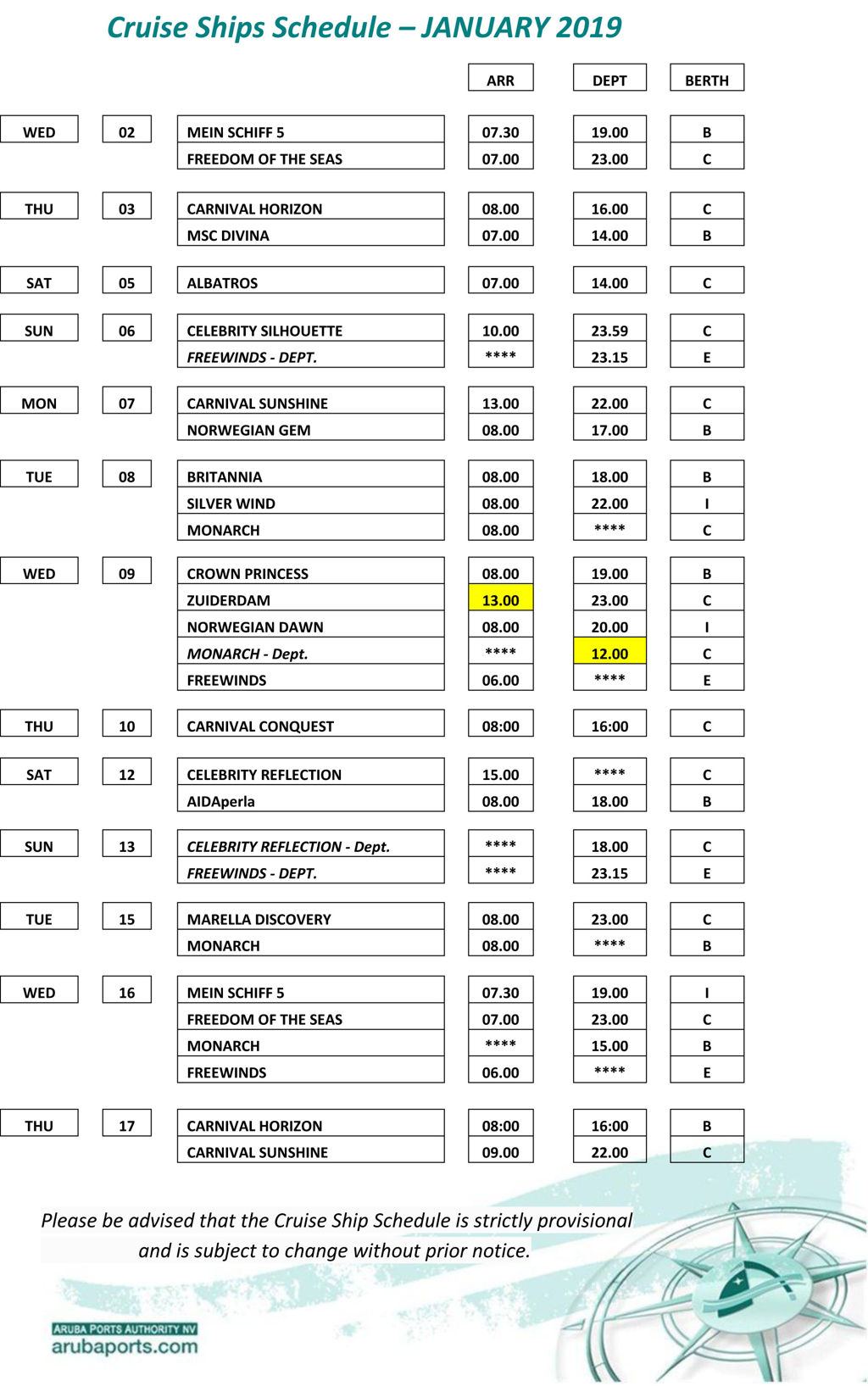 Aruba Cruises Cruise Schedule Carnival Cruise Lines, Royal