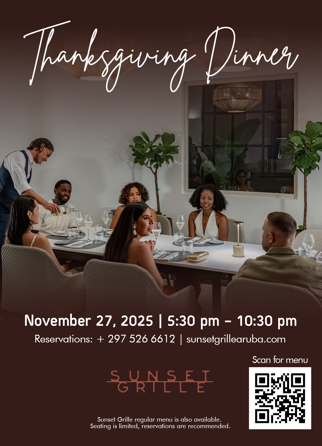 Hilton's Sunset Grille Thanksgiving Dinner 2025