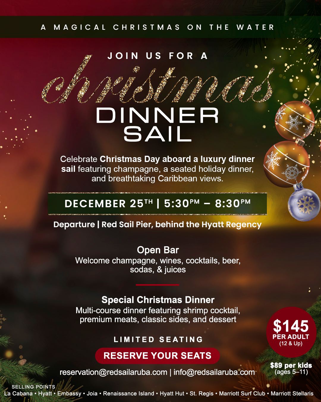 A Magical Christmas Aboard Red Sail Aruba